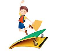 Trampolín de Gimnasia para niños, 2 resortes, Trampolines para Principiantes, Equipo de Entrenamiento Deportivo en el Suelo del hogar (Color: Verde, tamaño: 31.5 x 19.7 x 7.9 in)
