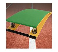 Trampolín De Gimnasia para Niños Y Principiantes, Equipo De Asistencia Sprot - 2 Resortes De Acero - Rodamiento De 40/55 Kg, con Alfombra Antideslizante, Familia (Color : Green, Size : 50x80cm)