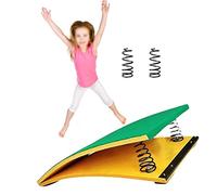 Trampolín de Gimnasia para Principiantes, Tablero de resortes de Madera Resistente, para Escuela/hogar/Club Deportivo, Equipo Deportivo para Escuela en casa (Color: A, tamaño: 80 x 50 cm)