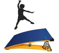 Trampolín De Gimnasia, Trampolín De Gimnasia De Cuatro Resortes Incorporado, Trampolín De Bóveda De Caballo Pesado, Tablero De Asistencia De Salto Voltereta De Entrenamiento Deportivo(Color:Azul)