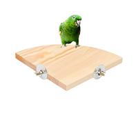 Trampolín de Madera para Loros - Soporte para Juegos de pájaros, Estante de Entrenamiento Festoneado, Base Estable portátil Honicemar Textura de Acabado Suave | Accesorio Patio de jue