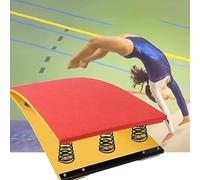 Trampolín De Salto De Alta Resistencia para Niños - Colchoneta De Salto De Gimnasia Curva Profesional con Resortes De Acero, Entrenamiento Red 6 Springs 120x60x26cm