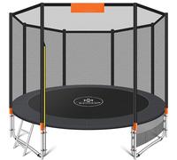 Trampolín Exterior KESSER® Ø 244/305/366/427 cm, Set con Red de Seguridad, Escalera, Bolsillo Lateral y Accesorios de Montaje | Trampolín Infantil/jardín, Carga 150 kg