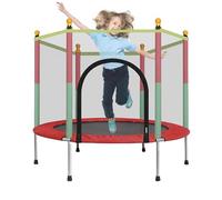 Trampolín infantil, alto rendimiento, con red de seguridad, 140 cm, para interior y exterior, capacidad de carga de 200 kg