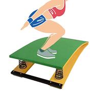 Trampolín Junior para Gimnasia, Alfombra Antideslizante y 2 Resortes de Acero, Rodamiento de 40/55 kg, Ideal para Uso Escolar o doméstico (Color: Verde, Tamaño: 40x60cm)