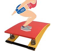 Trampolín Junior para Gimnasia, Alfombra Antideslizante y 2 Resortes de Acero, Rodamiento de 40/55 kg, Ideal para Uso Escolar o doméstico (Color: Rosso, Tamaño: 50x80cm)