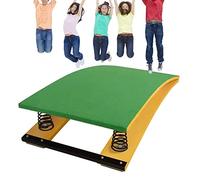 Trampolín Junior para Gimnasia - Entrenamiento de Salto para niños, 2 resortes de Acero - Rodamiento de 40/55 kg, Equipo Deportivo para la Escuela, el hogar (Color: Verde, Tamaño: 50x80cm)