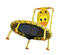 Trampolín para niños, 101 cm, diseño de jirafa, juguete de gimnasia, con mango de espuma, capacidad de carga de 200 kg, cama elástica pequeña para niños, juego de salto de fitness y jardín para niños