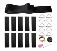 Trampolin Reparatur-Set - 25-teiliges Set inkl. verzinkten Dreiecksschnallen & hochfestem Nylon-Gurtband - Trampolinmatten Flicken-Kit zum Nähen für beschädigte Ösen, Federn & Randabdeckungen