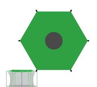 Trampolín Shade Cover with Foldable Canopy Awning Design, Waterproof Tear-Resistant Tent Top for Sun Protection in Outdoor Sports Areas, Patios and Backyard Playgrounds