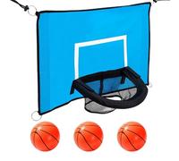 Trampoline Basketball Hoop - 27 Inch Hoop | PVC ABS - Universal Trampoline Accessory With Pump & 3 Balls, 27.17 Inch Universal Basketball Made Of Durable PVC & ABS With Easy Enclosure Mount Installati