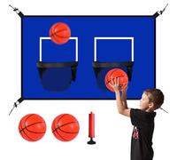 Trampoline Basketball Hoop - Basketball Hoop Indoor | Wall Mounted Basketball Hoop Outdoor | Net Attachment With Balls & Pump | Over The Door For Kids And Adults,toy Gift For Boys Girls Age 3-12 Years
