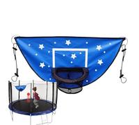 Trampoline Basketball Hoop - Kids Bouncy Castle Board, Lightweight 98x50 Cm Basketball Hoop with Straight & Curved Poles, Trampoline Accessory For All Ages | Outdoor Fun, Backyard Play, Safe Dunking