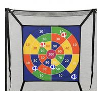 Trampoline Dart Board - 29.13in Plush Fabric Sticky Ball Toss Target | Back