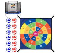 Trampoline Dart Board - Game Sticky Ball Dartboard Toy Accessories, Trampoline Party Game, Kids Family Adults Indoor Outdoor Backyard Party Birthday Neighborhood, Kit | for Jumping Bouncing Recreation