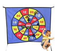 Trampoline Dartboard - Cloth ABS 60x50cm | Trampoline Dart Board with 10 Sticky Balls, Dart Ţrampoline Game Accessory, Throw Toy Accessory | For Indoor, Outdoor, Yard, Party, 8-14ft Trampolines Use
