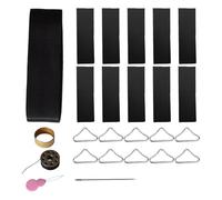 Trampoline Patch Repair Kit - Heavy Duty Mat Repair Supplies, Triangle Ring Buckle Set, Wear Resistant Fabric Fixing Kit, Complete Outdoor Trampoline Maintenance Accessories, Strong Safety