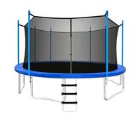 Trampoline Safety Net - 12 To 14 Foot Round Enclosure Replacement 1.38kg | PE Weather Resistant Protection System with Adjustable Buckles For Backyard Garden Outdoor Jumping Use