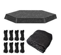 Trampoline Shade Cover - Cubierta anti-UV, Trampolines Sunscreen Canopy Foldable for Outdoor Playground Backyard Accessories