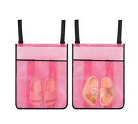 Trampoline Shoe Bags - 2 Piece Mesh Storage Organizer, Black Trampoline Bag With Two Straps, Trampolines Item Storage Accessories Equipment Bag | For Indoor Pool Park Camping Workout Toys