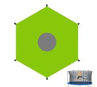 Trampoline Tent, Trampoline Shelter, Rainproof Canopy, Oxford Cloth Tarp, Protective Enclosure Sunshade for Jumping, Pool, Waterparks, Birthday Parties, Picnics, Green