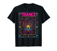 Trance Portal Tunnel Raving Retro Futuro Rave Music Festival Camiseta