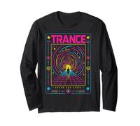 Trance Portal Tunnel Raving Retro Futuro Rave Music Festival Manga Larga