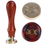 Tranditional Triple Luna Diosa Sello de Cera Wiccan Vintage Sellado Sello de Cera 25mm 0.98'' Único Brujería Diosa Cobre Sellador para DIY Idea de Regalo