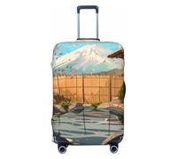 Tranquil Garden Landscape Fundas de equipaje de viaje - Fundas protectoras elásticas para maletas de 18 a 32 pulgadas, Negro -, X-large