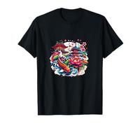 Tranquil Koi - Gráfico Tradicional de Cultura Japonesa - S26 Camiseta