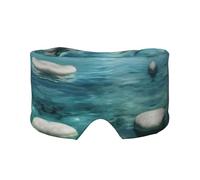 Tranquil Water - Antifaz para dormir con estampado de agua, bloquea la luz, suave y cómoda, con diadema de pasta ajustable