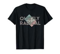 Tranquilamente Radical Divertido introvertido Cita Retro geométrico Arte Camiseta
