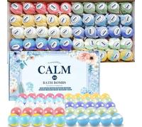TranquilBliss Bath Bombs Set 50 PCS with 10 Rich Scents, Bath Bombs for Women, Natural Bubble Bombs with Shea Butter & Safe Oil, Ideal for Christmas, Birthday, Valentine's Day Mother's Day Present