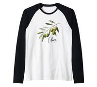 Tranquilidad de rama de olivo pacífica Camiseta Manga Raglan