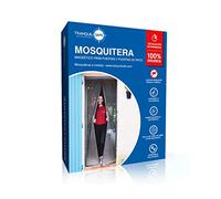 TRANQUILISAFE® Mosquitera Magnética Ajustable Puerta & Puerta Ventana - Mosquitera para Puertas Ventanas Estándar y a Medida - Protección contra Mosquitos y Moscas - (ancho 120/136 - alt. 207/215)