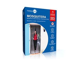 TRANQUILISAFE® Mosquitera Magnética Ajustable Puerta & Puerta Ventana - Mosquitera para Puertas Ventanas Estándar y a Medida - Protección contra Mosquitos y Moscas - (ancho 80/96 - alt. 207/215)