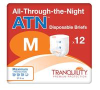 Tranquility ATN All-Through-the-Night Disposable Briefs - Medium - - Case of 96 by Principle Business Enterprises