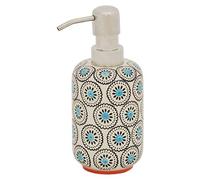 Tranquillo Dispensador de jabón MATTHES, cerámica Impresa a Mano, 16 x 7,5 x 7,5 cm