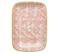 Tranquillo Jabonera Cuadrada LIESI de Barro, Soporte Jabon con Agujeros para el desagüe 13,5 x 9,5 x 2 cm.