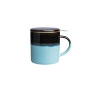 Tranquillo Taza de té de cerámica grande con colador y tapa, 410 ml