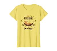 Tranquilo como Un Capibara En Domingo | Frase Divertida Camiseta, Mujer, Limón, XS