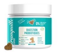 Tranquilo Experto digestión - golosinas probióticas para Perros, suplemento alimenticio con FOS Prebióticos- 60 golosinas (el Embalaje del artículo Puede Variar)