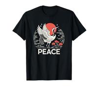 Tranquilo Grulla Serenidad Pájaro Japonés Armonía Zen Camiseta