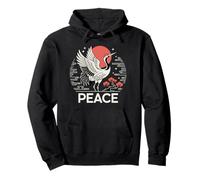 Tranquilo Grulla Serenidad Pájaro Japonés Armonía Zen Sudadera con Capucha