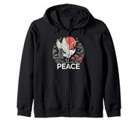 Tranquilo Grulla Serenidad Pájaro Japonés Armonía Zen Sudadera con Capucha
