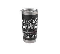 Tranquilo, yo toco el flautín Vaso térmico de acero inoxidable de doble pared