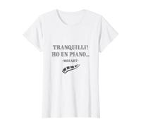 Tranquilos... Tengo un Plan - Mozart Camiseta gráfica económica, Mujer, Blanco, XL
