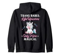 Trans Babes Like Unicorns Only More Magical Funny Meme Sudadera con Capucha