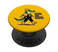 Trans Derechos Humanos Igualdad Cocodrilo Streetwear Diseño para PopSockets PopGrip Adhesivo