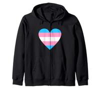 Trans Flag in Heart Shape LGBTQ+ Activist Transgender LGBT Sudadera con Capucha